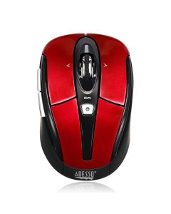 Adesso Wireless 5 buttons 4 way scroll programable mini mouse (Red) iMouse S60R